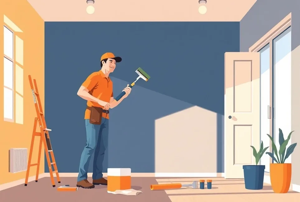 Intérieur rénové après travaux de peinture à Saint-Gratien